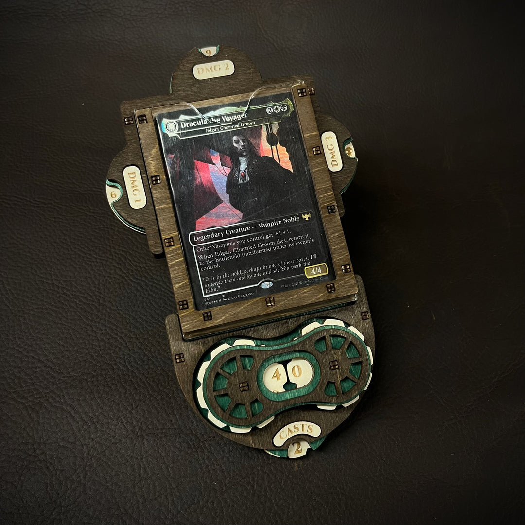 Magic: The Gathering Command Zone game accessory with a magnetic life counter and damage dials.
