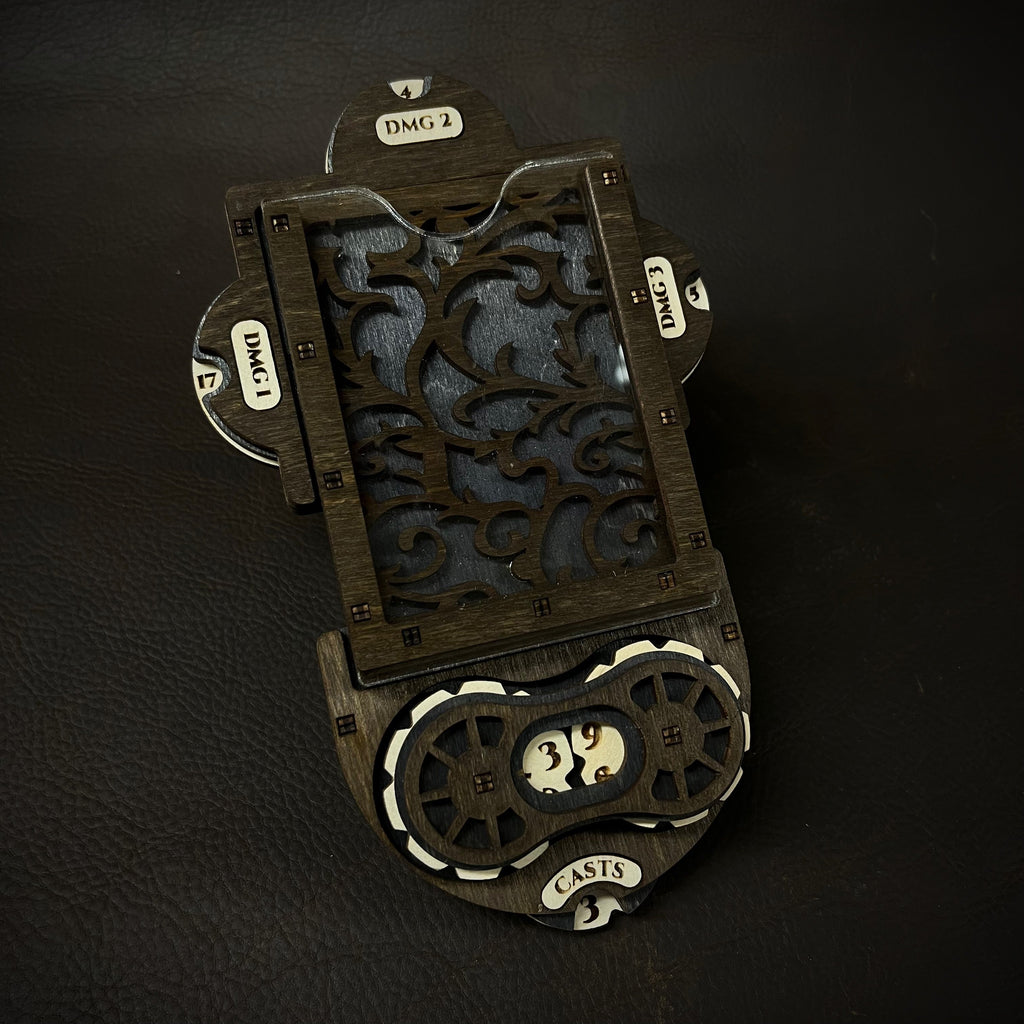 Magic: The Gathering Command Zone game accessory with a magnetic life counter and damage dials.