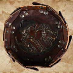 Mongolian Leather Dice Tray - Dice Around the World Collection