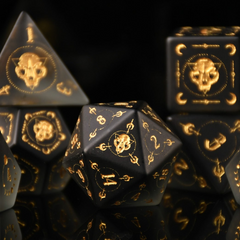Moonchild Black Frosted Glass Dice Set