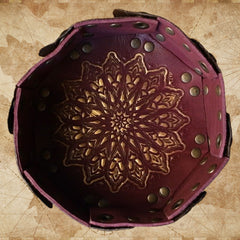 Moroccan Leather Dice Tray - Dice Around the World Collection