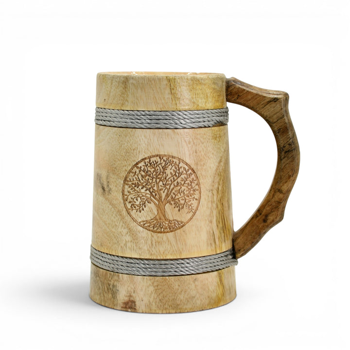Natural Wood Tree of Life Tankard