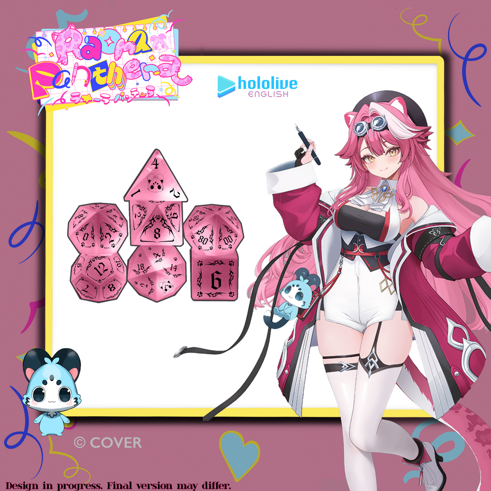 予約商品 | Raora Panthera Pink Glass Dice Set | ホロライブEnglish x MMG限定