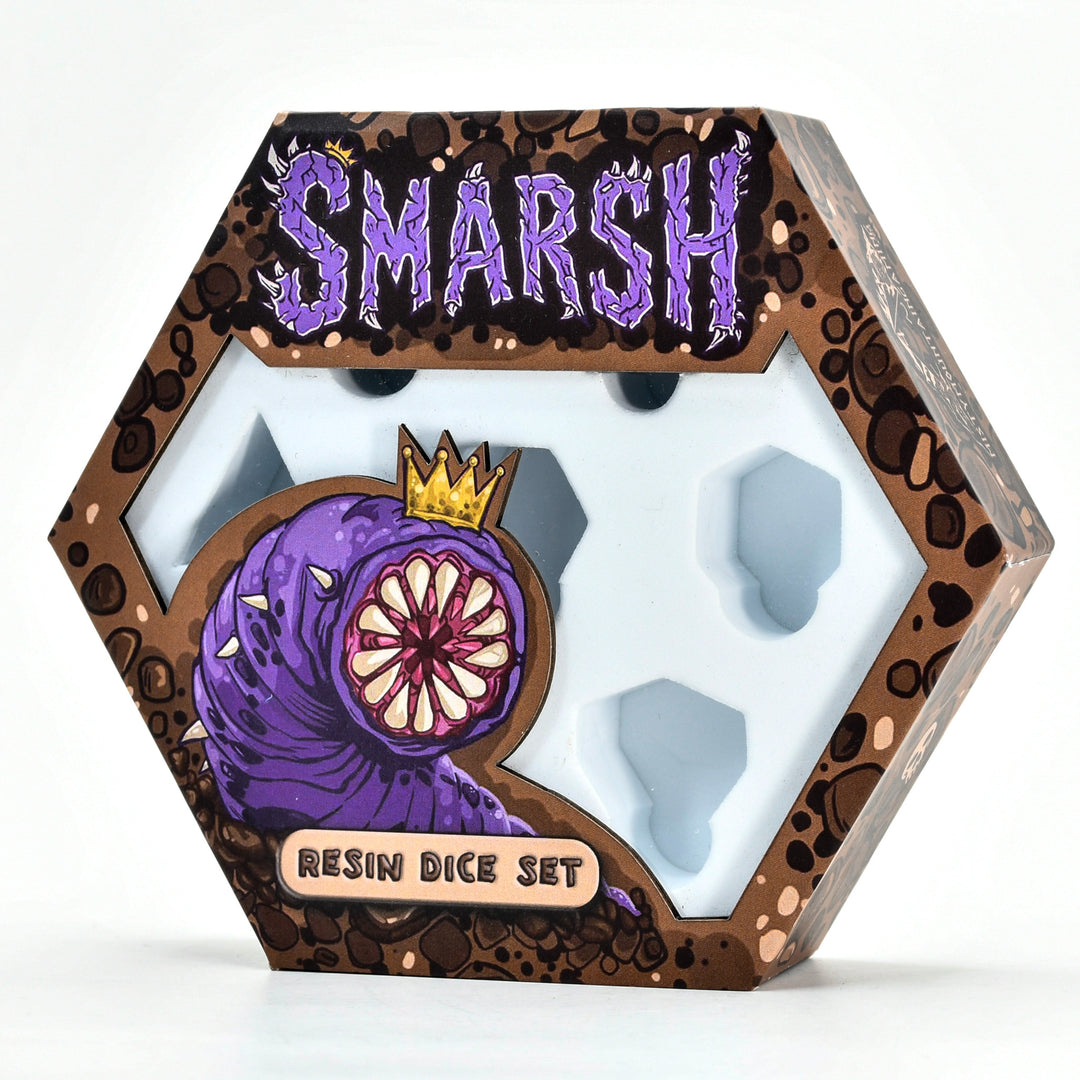 PRE-ORDER || SMARSH Sharp-Edged Resin Dice Set | Tales From the Stinky Dragon x MMG