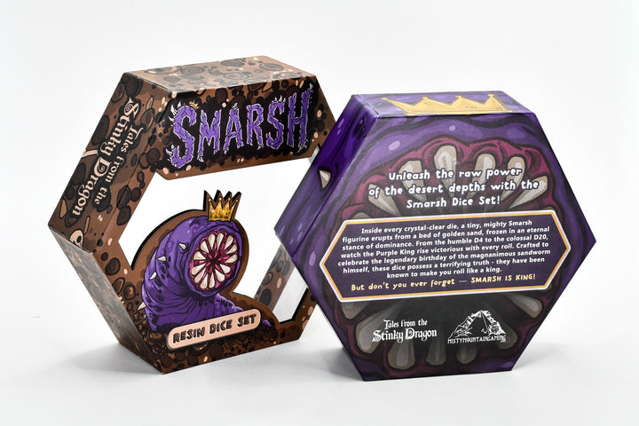 PRE-ORDER || SMARSH Sharp-Edged Resin Dice Set | Tales From the Stinky Dragon x MMG
