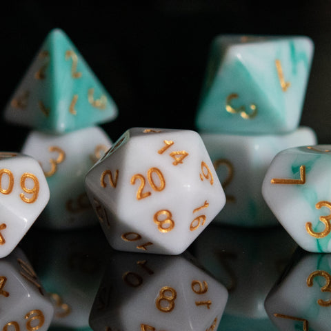 Seafoam Acrylic Dice Set