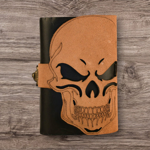 Skull Layered Leather Journal