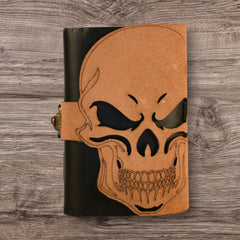 Skull Layered Leather Journal