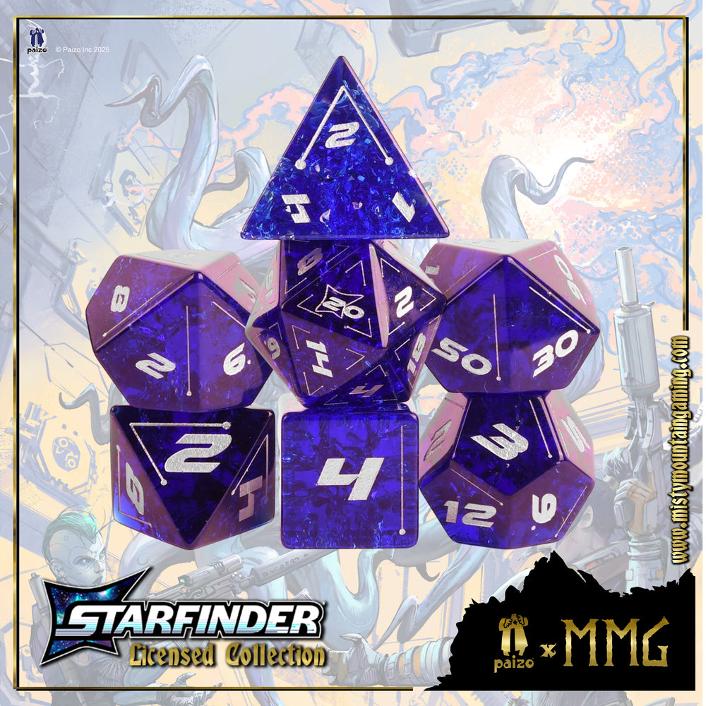 Pre-Order || Starfinder Shattered Glass Dice