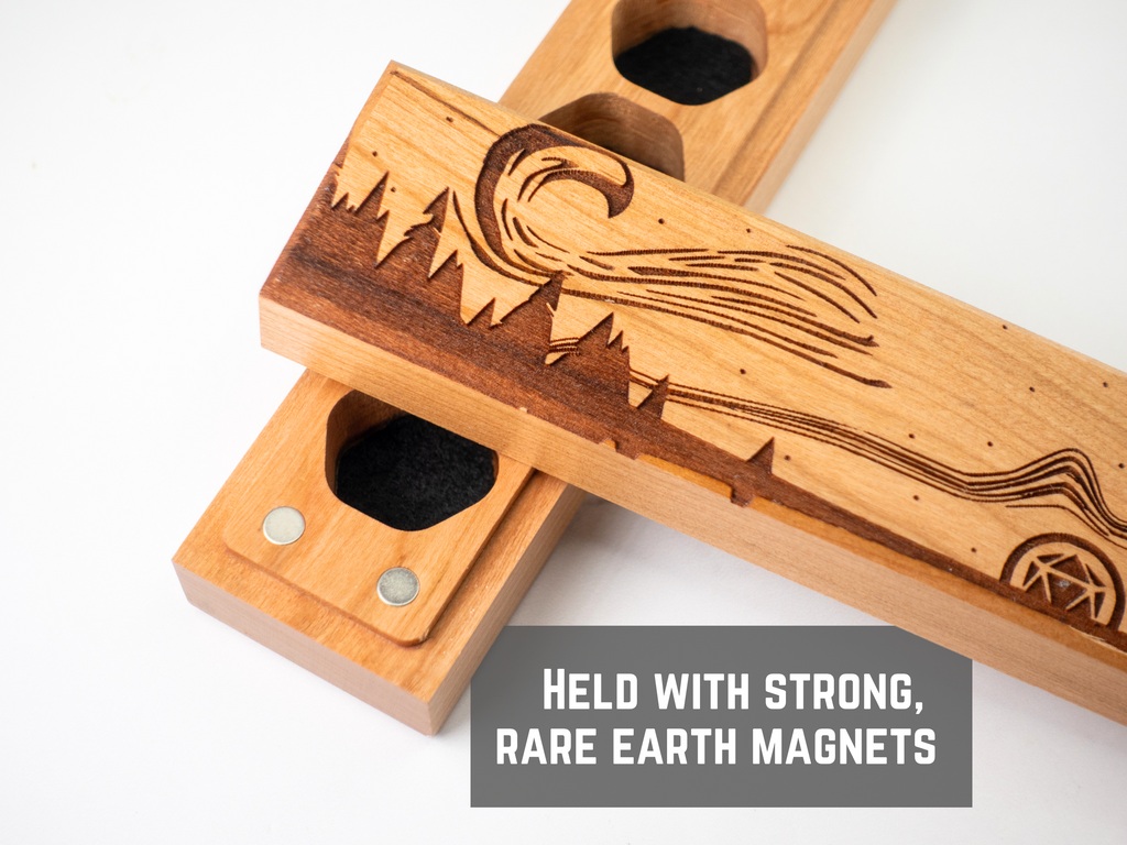 wood dice vault for ttrpg