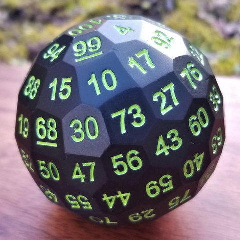The Pounder D100 - Black and Neon Green Metal Die