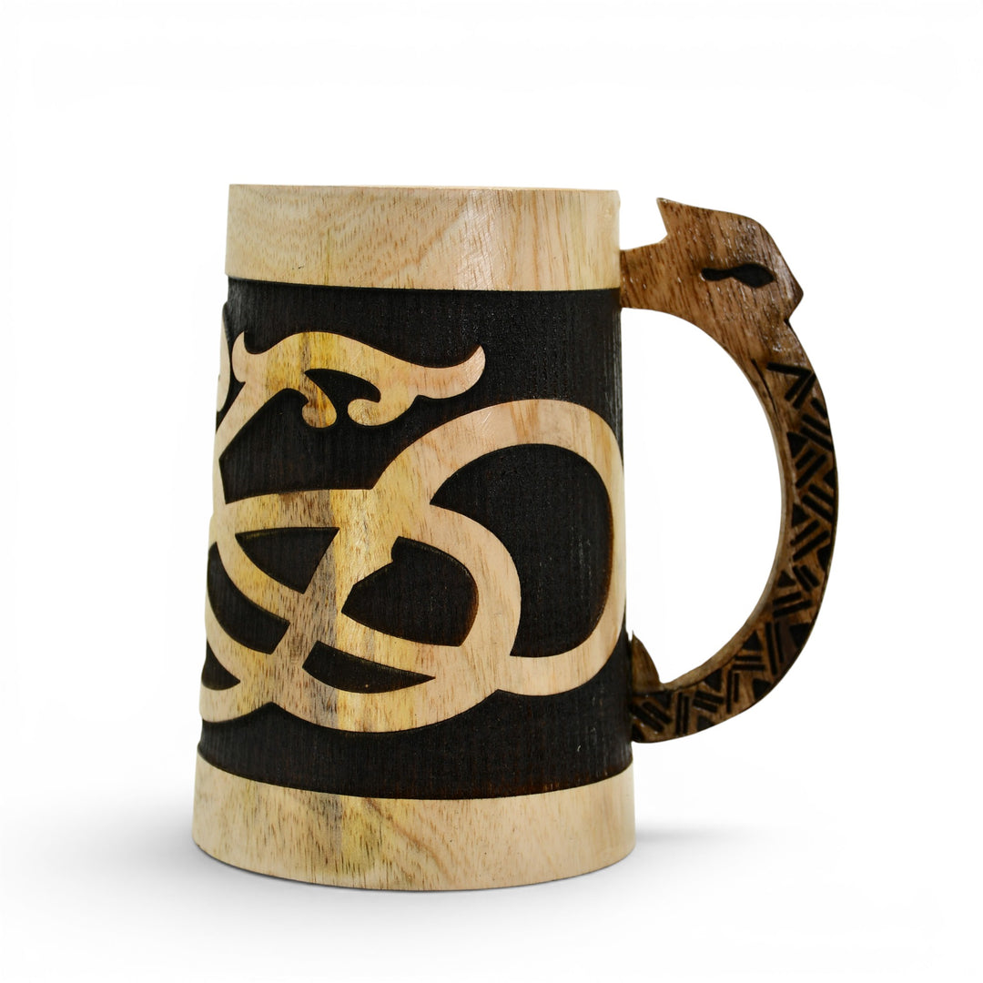 Two-Tone Carved Serpent Tankard