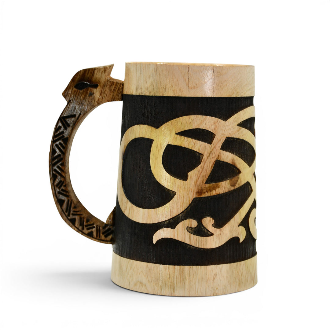 Two-Tone Carved Serpent Tankard