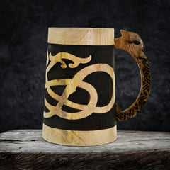 Two-Tone Carved Serpent Tankard