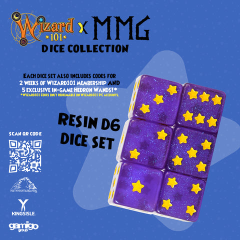 PRE-ORDER | Resin d6 Dice Set | Wizard101 x Misty Mountain Gaming
