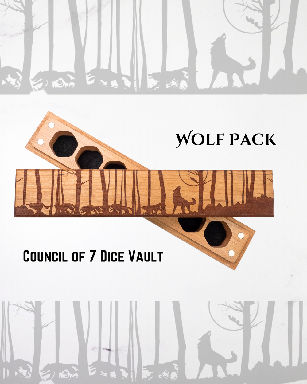 Wolf Pack | Engraved Council of 7 Dice Vault