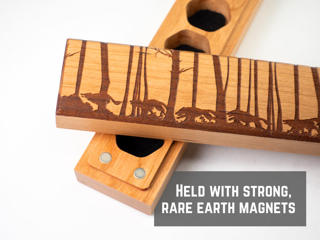 wooden dice storage box for tabletop gaming dice