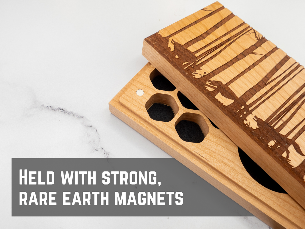 wood dice vault for tabletop gaming