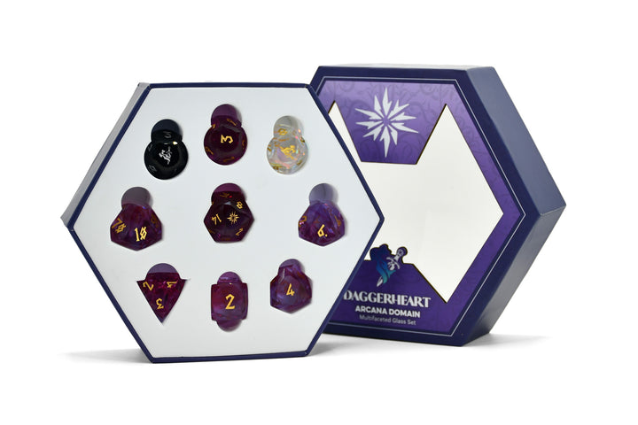 PRE-ORDER || Arcana Domain Multifaceted Daggerheart Dice Set