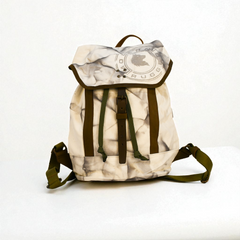 Marbled White Canvas Backpack