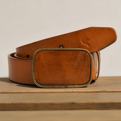 Western Buckle Belt - Tan