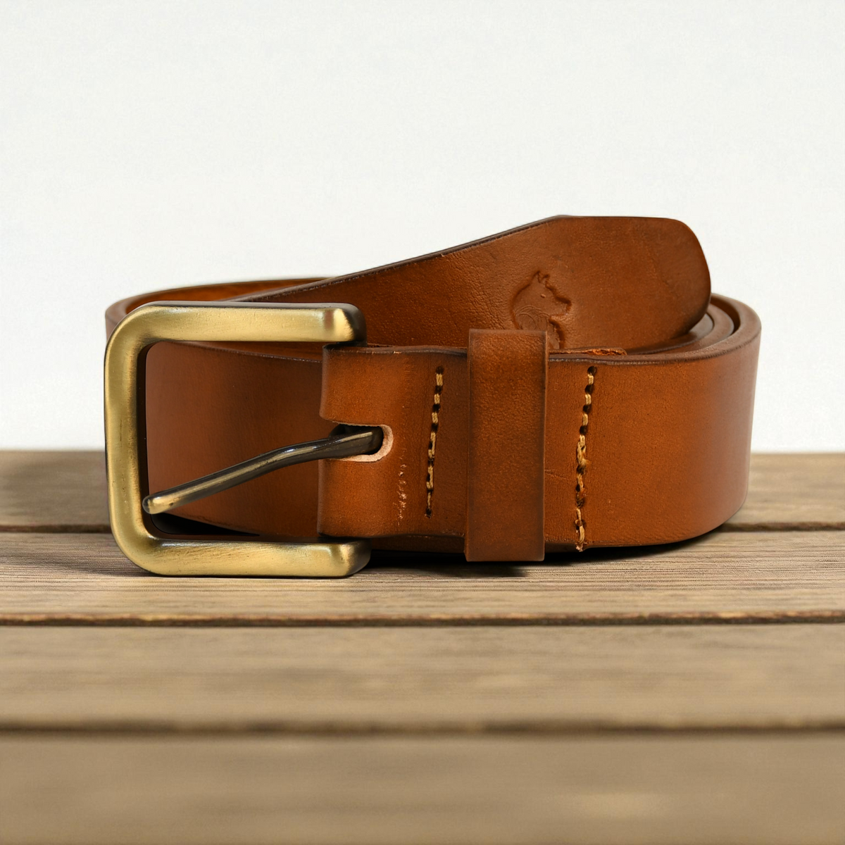 Spell Vista Genuine Leather Belt in Tan 1 1/2 main image 3