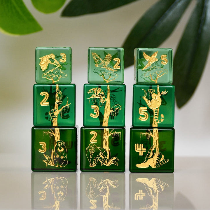 Rainforest Biome Stackable D6 Dice Set