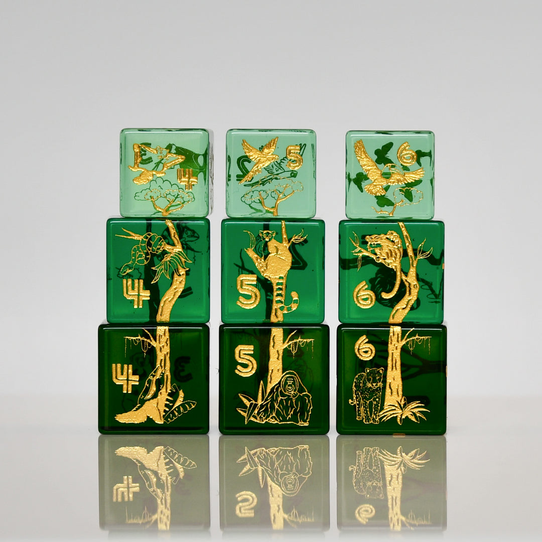 Rainforest Biome Stackable D6 Dice Set