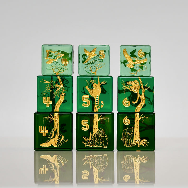 Rainforest Biome Stackable D6 Dice Set