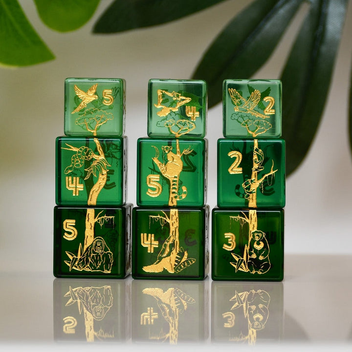 Rainforest Biome Stackable D6 Dice Set