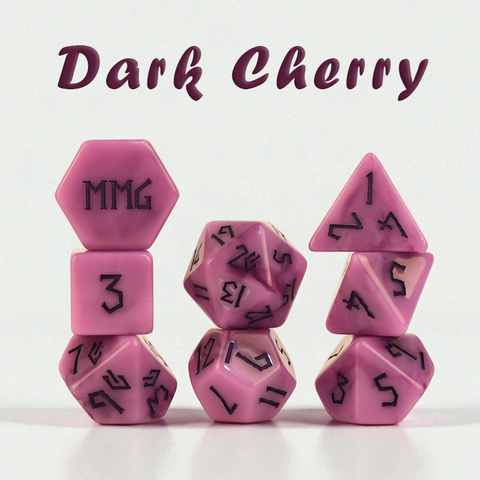 Dark Cherry Resin Dice Set