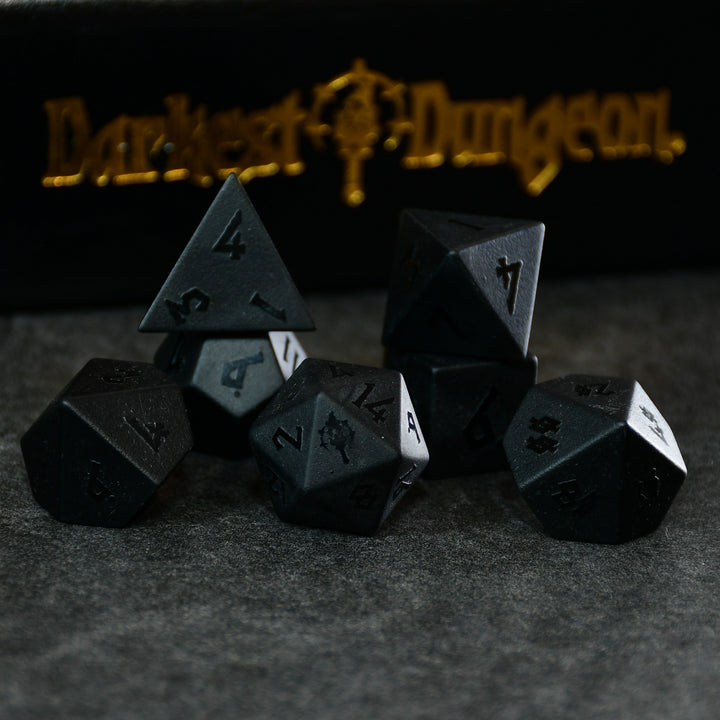 Darkest Dungeon Obsidian Dice Set w/ Leather Case