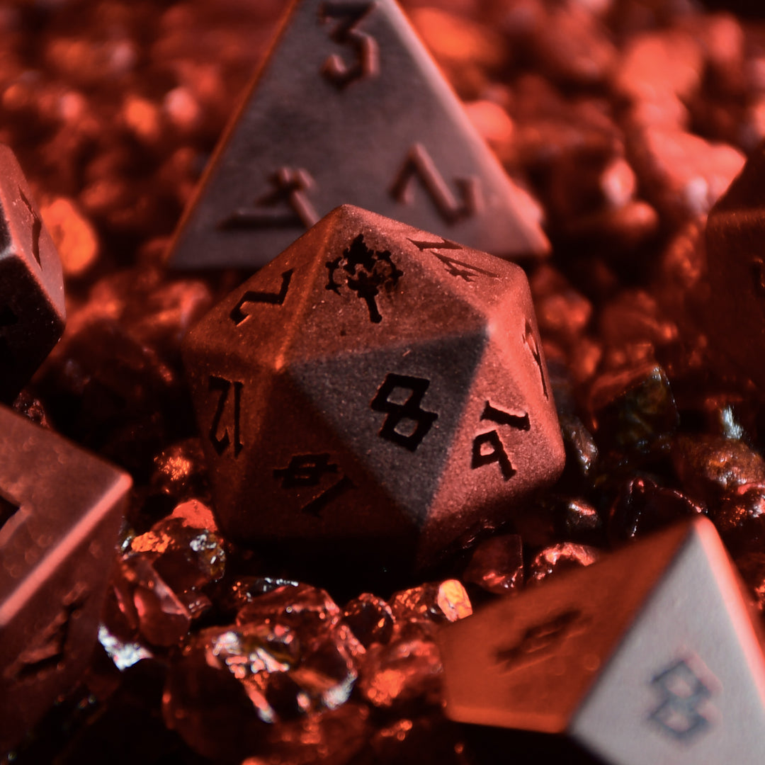 Darkest Dungeon Obsidian Dice Set w/ Leather Case