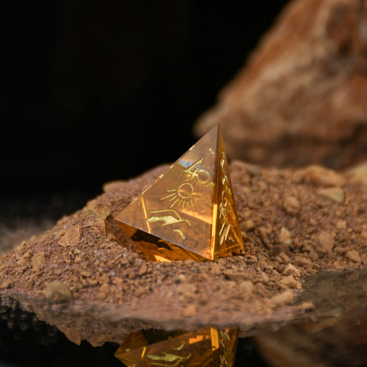 Desert Ecosystem Sharp-Edged Resin Dice Set
