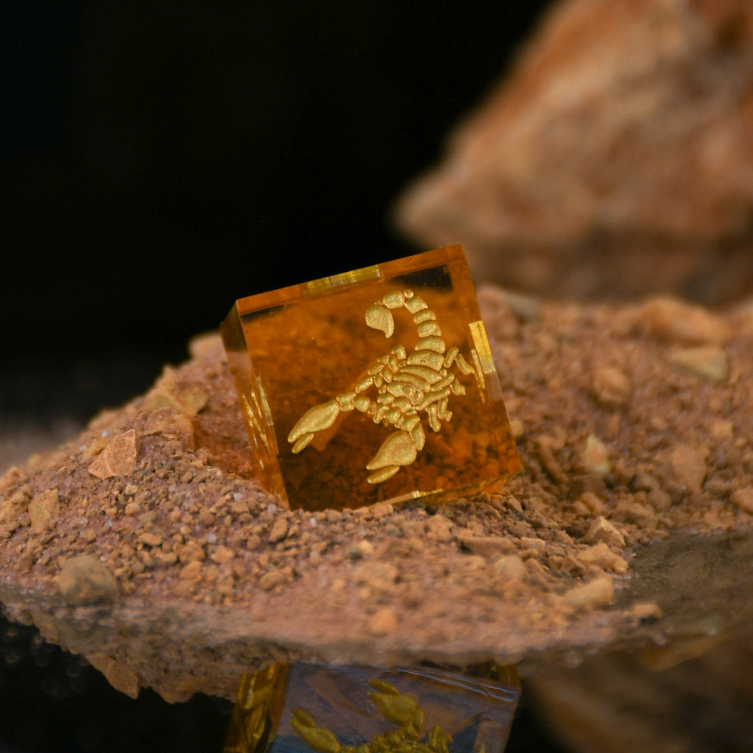 Desert Ecosystem Sharp-Edged Resin Dice Set