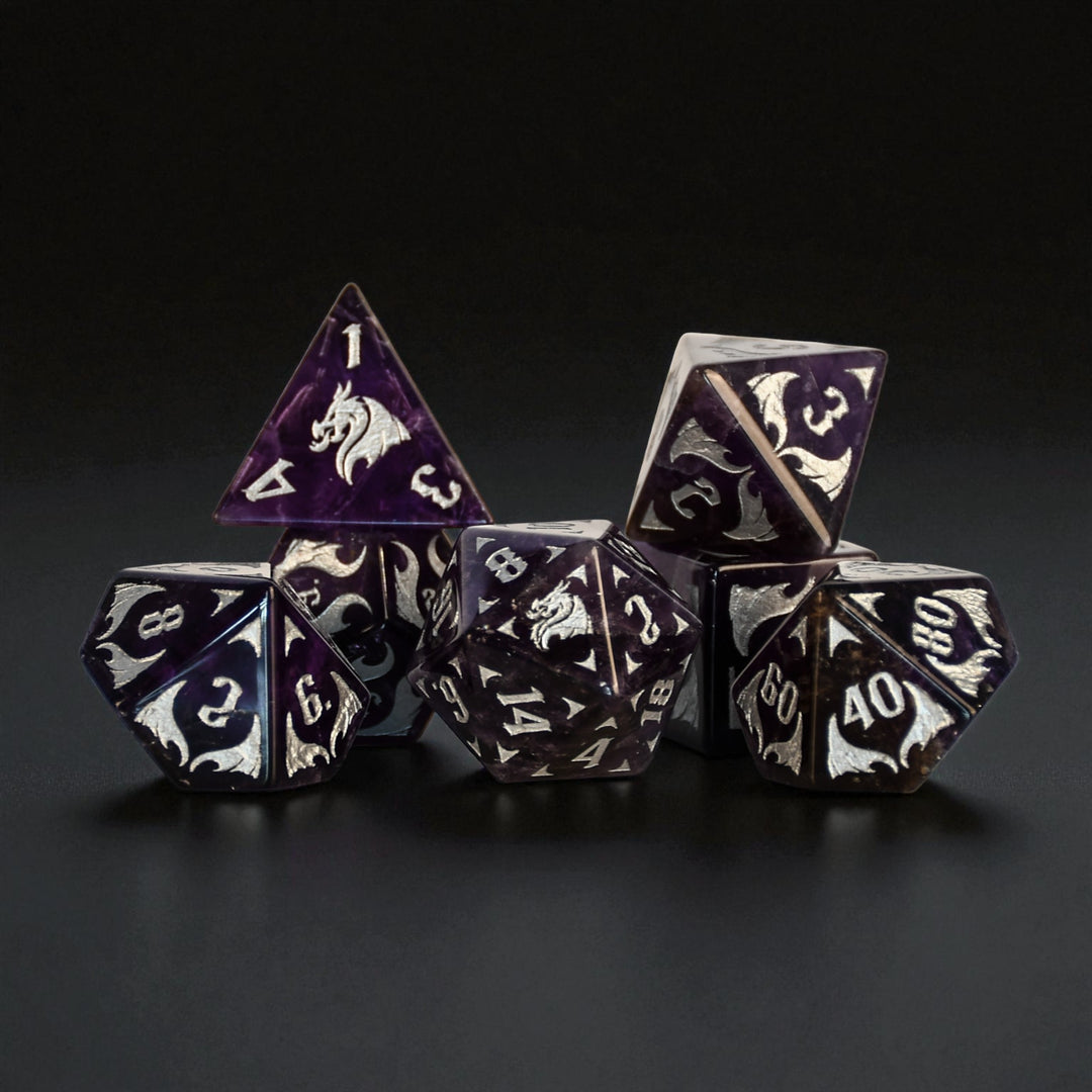 Draconic Amethyst Dice Set