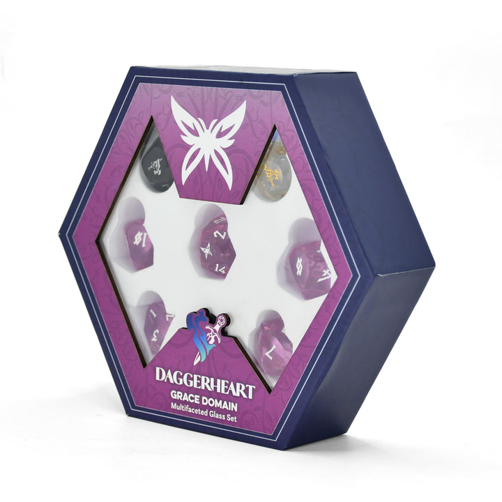 PRE-ORDER || Grace Domain Multifaceted Daggerheart Dice Set