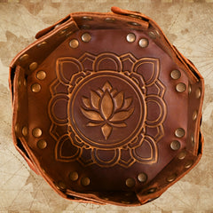 Indian Leather Dice Tray - Dice Around the World Collection