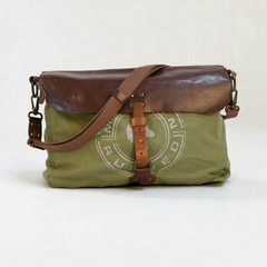 Olive Canvas Laptop Bag