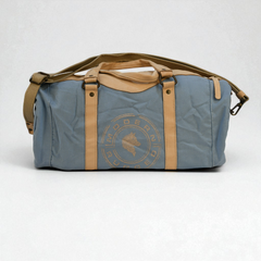 Powder Blue Canvas Duffle Bag