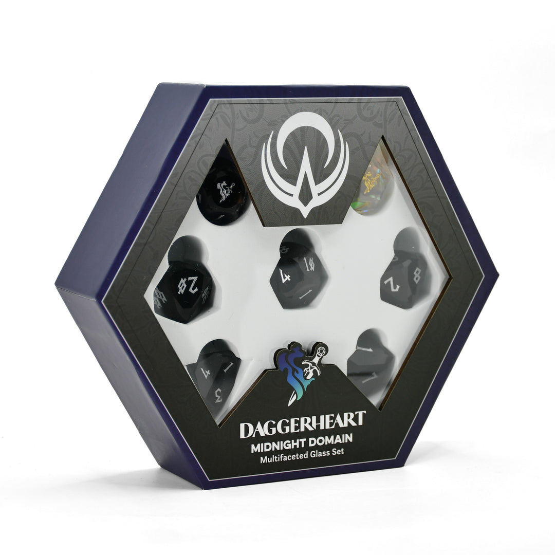 PRE-ORDER || Midnight Domain Multifaceted Daggerheart Dice Set