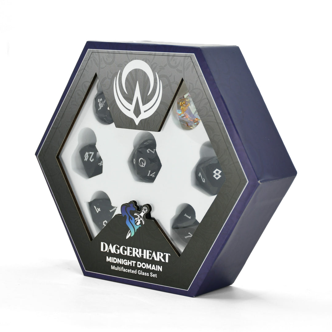 PRE-ORDER || Midnight Domain Multifaceted Daggerheart Dice Set