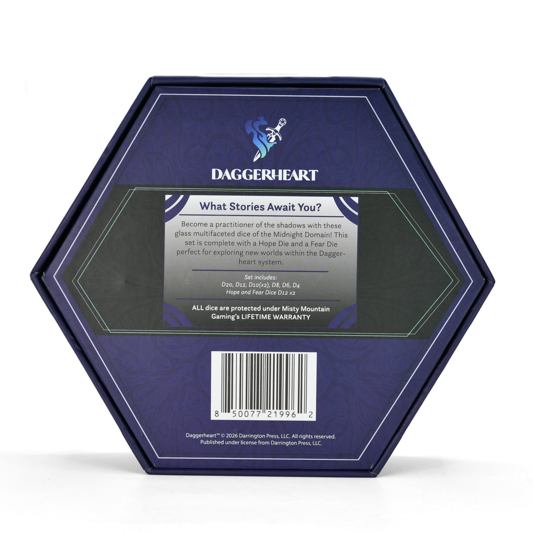 PRE-ORDER || Midnight Domain Multifaceted Daggerheart Dice Set