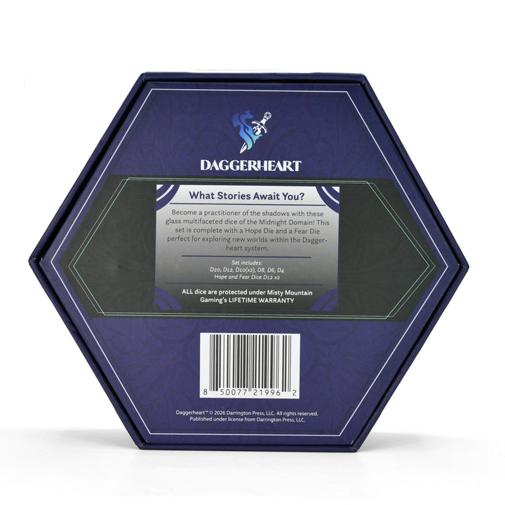 PRE-ORDER || Midnight Domain Multifaceted Daggerheart Dice Set