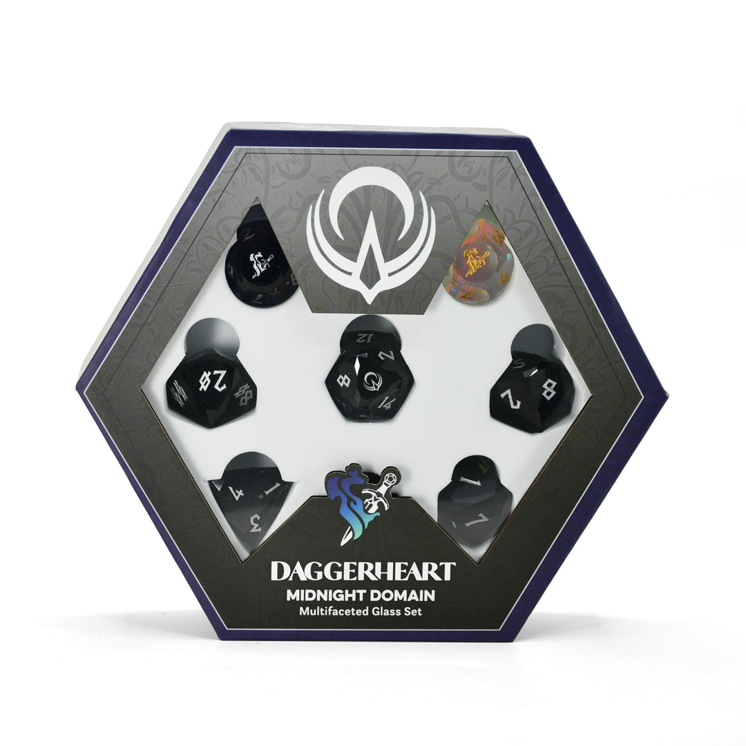 PRE-ORDER || Midnight Domain Multifaceted Daggerheart Dice Set