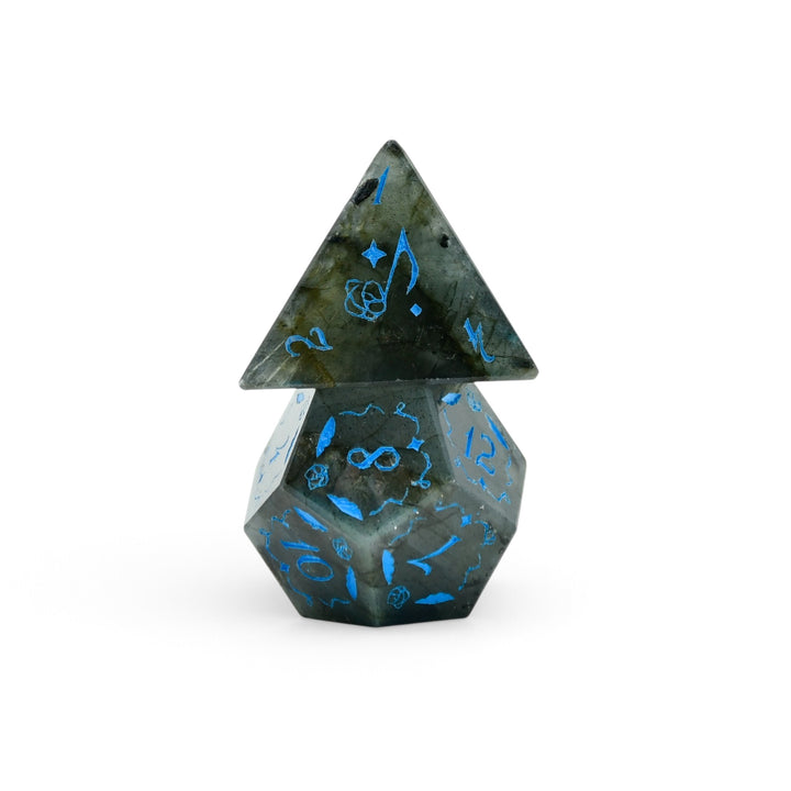 PRE-ORDER | Nerissa Ravencroft Labradorite Gemstone Dice Set | hololive English x MMG Exclusive
