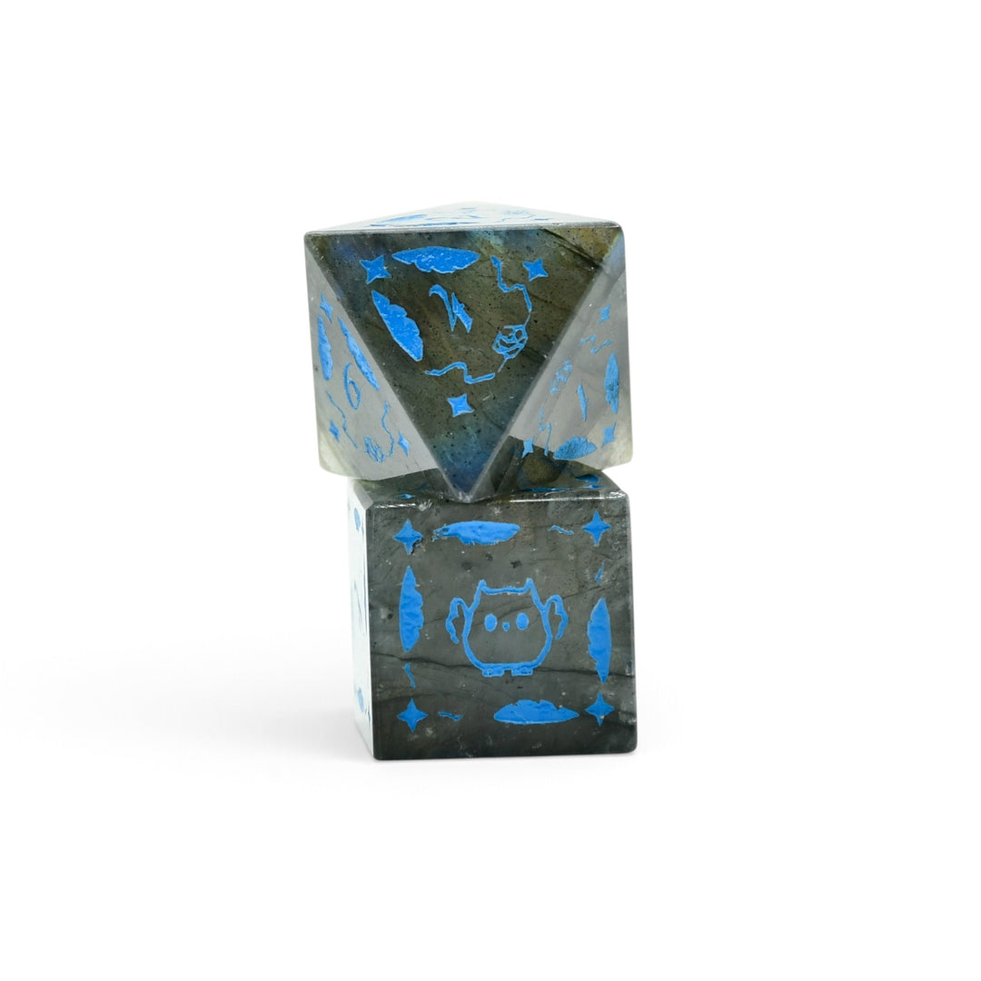 PRE-ORDER | Nerissa Ravencroft Labradorite Gemstone Dice Set | hololive English x MMG Exclusive