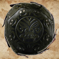 Polynesian Leather Dice Tray - Dice Around the World