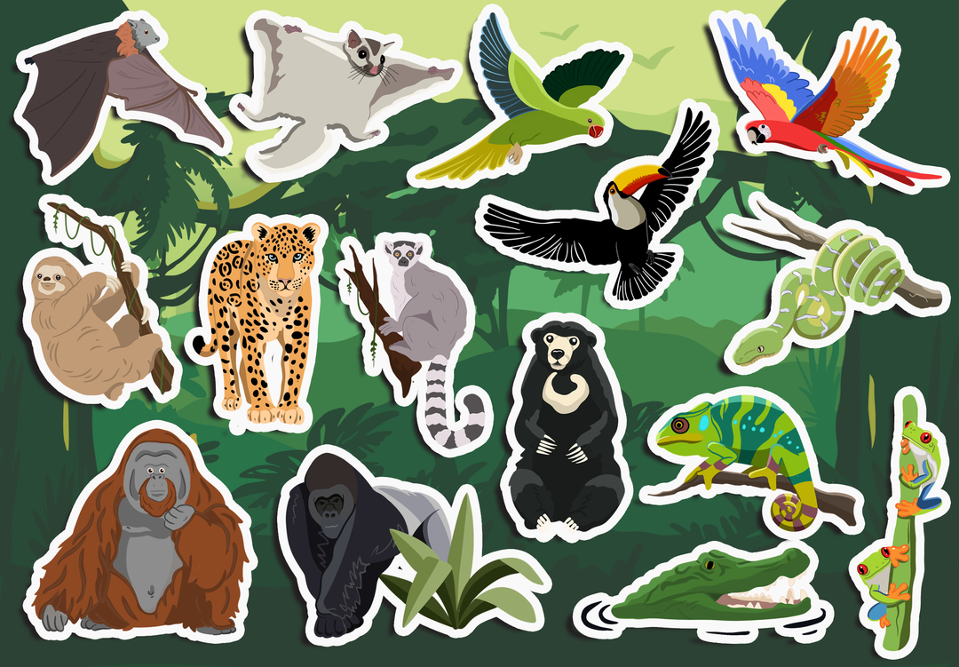Rainforest Biome Sticker Pack