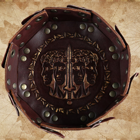 Roman Leather Dice Tray - Dice Around the World Collection
